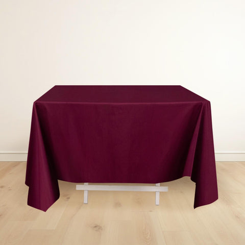Scuba Square 70"x70" Tablecloth Burgundy - Wrinkle Free & Stain Resistant Table Cover