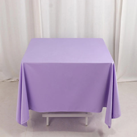 Scuba Square 70"x70" Tablecloth Lavender Lilac - Wrinkle Free & Stain Resistant Table Cover