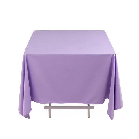 Scuba Square 70"x70" Tablecloth Lavender Lilac - Wrinkle Free & Stain Resistant Table Cover