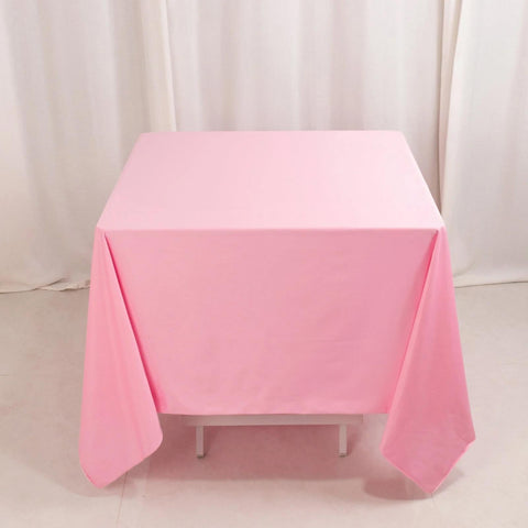 Scuba Square 70"x70" Tablecloth Pink - Wrinkle Free & Stain Resistant Table Cover