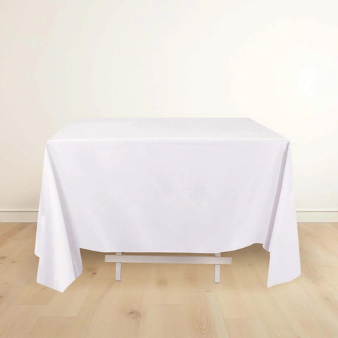 Scuba Square 70"x70" Tablecloth White - Wrinkle Free & Stain Resistant Table Cover for Weddings and Banquets