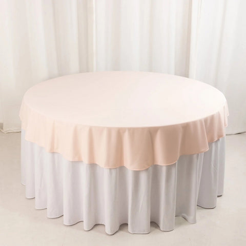 Scuba Round 70" Tablecloth Blush - Wrinkle Free & Stain Resistant Table Cover