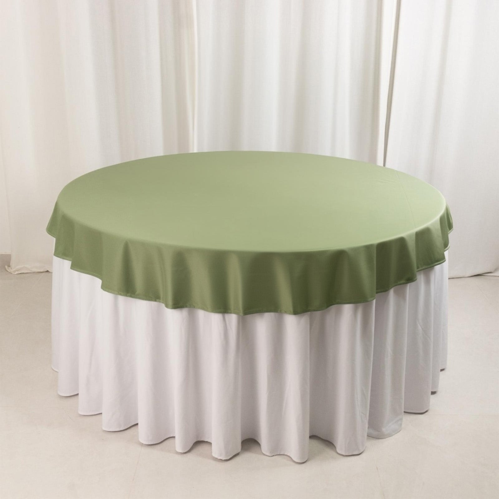 Scuba Round 70" Tablecloth Dusty Sage Green - Wrinkle Free & Stain Resistant Table Cover