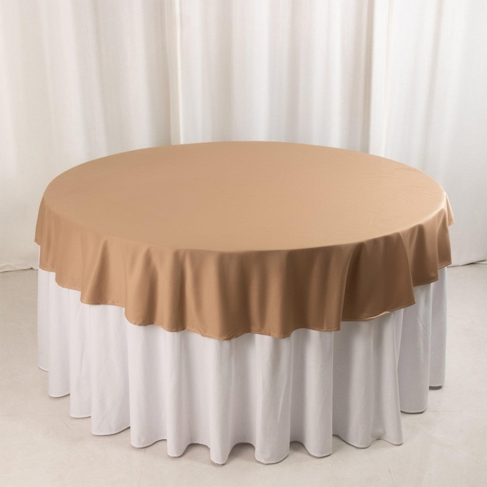 Scuba Round 70" Tablecloth Nude - Wrinkle Free & Stain Resistant Table Cover