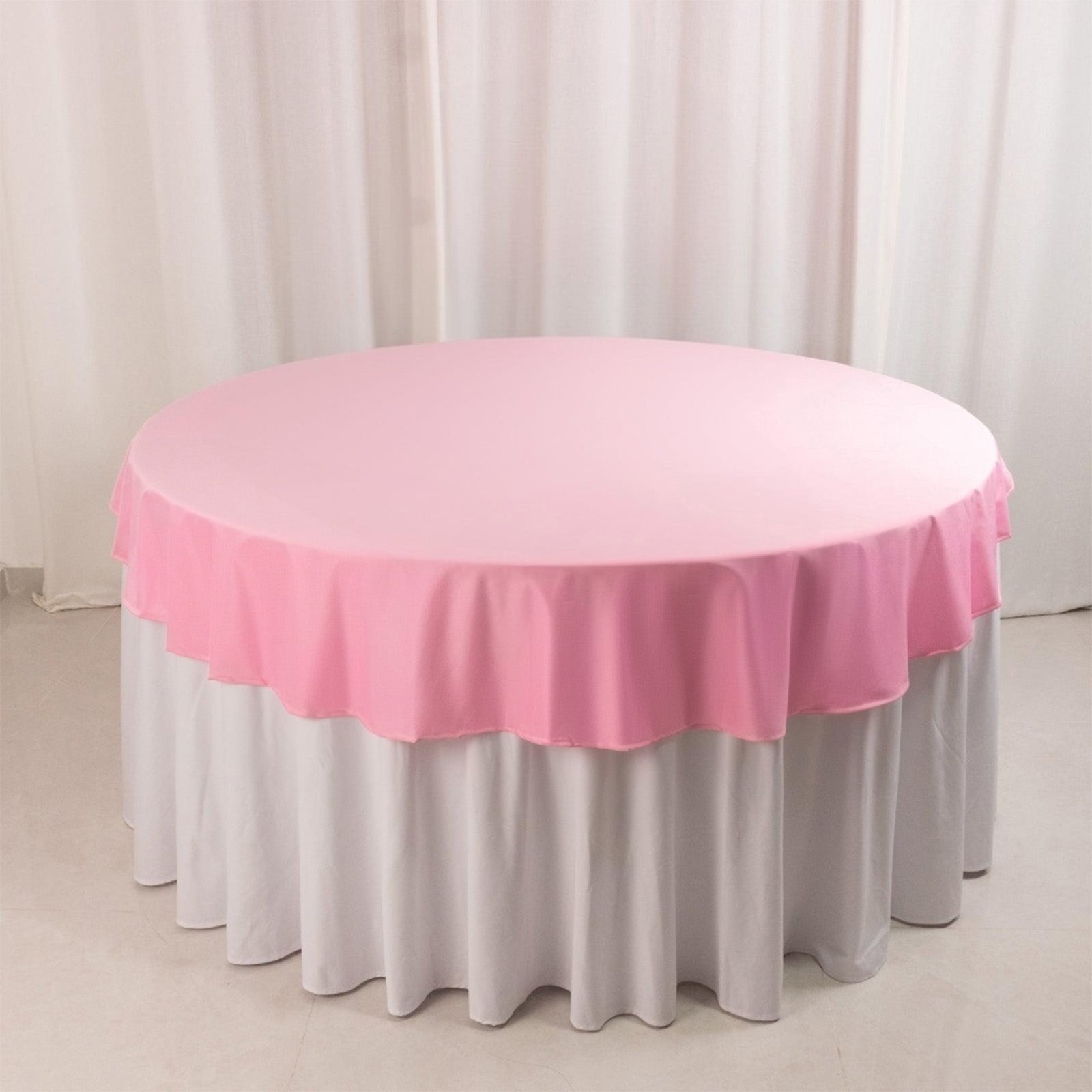Scuba Round 70" Tablecloth Pink - Wrinkle Free & Stain Resistant Table Cover