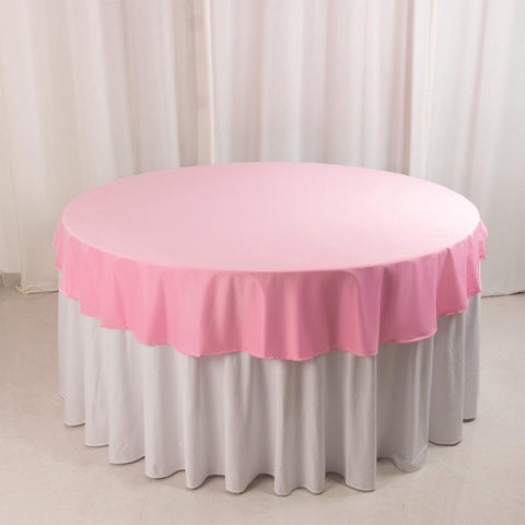 Scuba Round 70" Tablecloth Pink - Wrinkle Free & Stain Resistant Table Cover