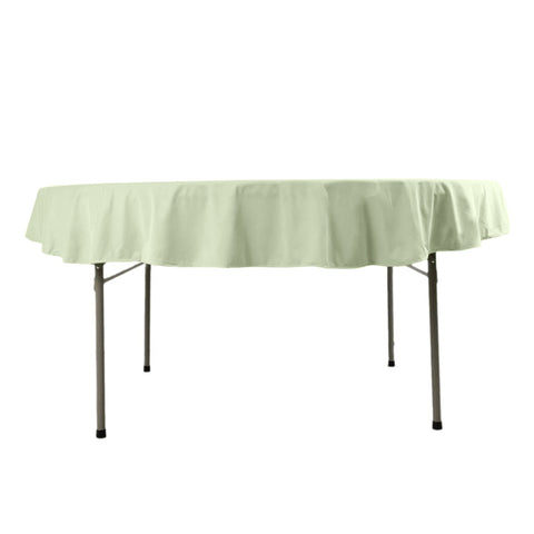 Scuba Round 70" Tablecloth Sage Green - Wrinkle Free & Stain Resistant Table Cover