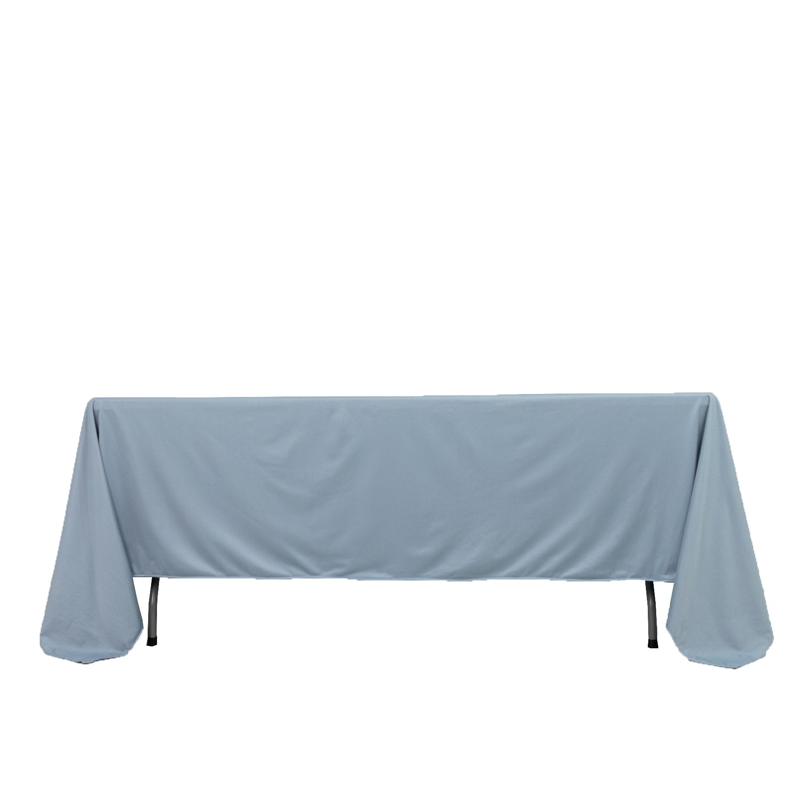 Scuba Rectangular 72"x120" Tablecloth Dusty Blue - Wrinkle Free & Stain Resistant Table Cover