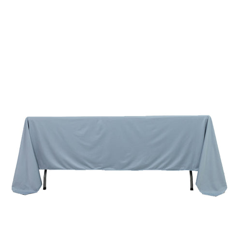 Scuba Rectangular 72"x120" Tablecloth Dusty Blue - Wrinkle Free & Stain Resistant Table Cover