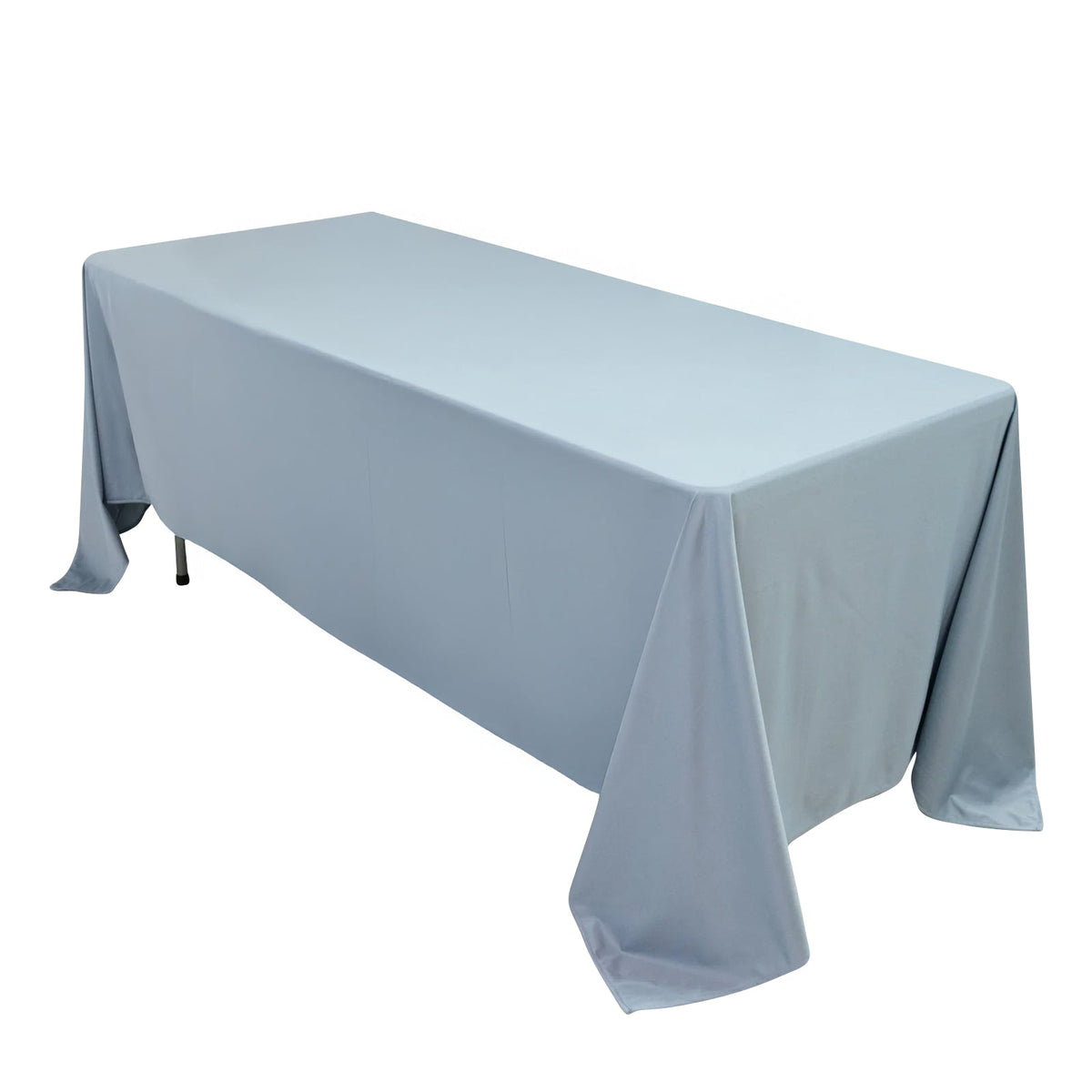Scuba Rectangular 72"x120" Tablecloth Dusty Blue - Wrinkle Free & Stain Resistant Table Cover