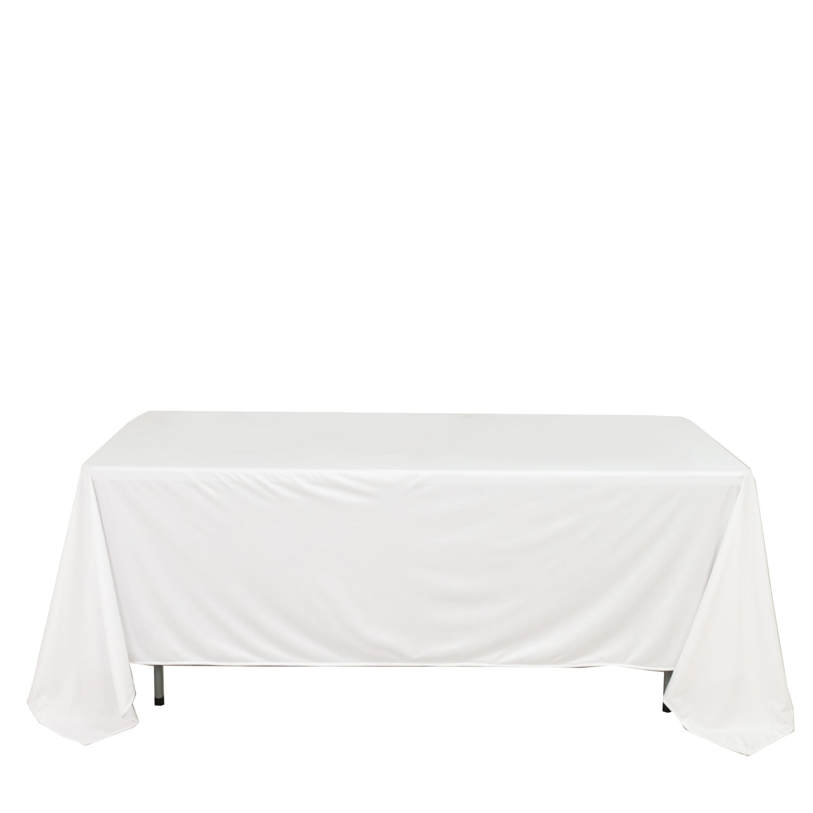 Scuba Rectangular 72"x120" Tablecloth White - Wrinkle Free & Stain Resistant Table Cover