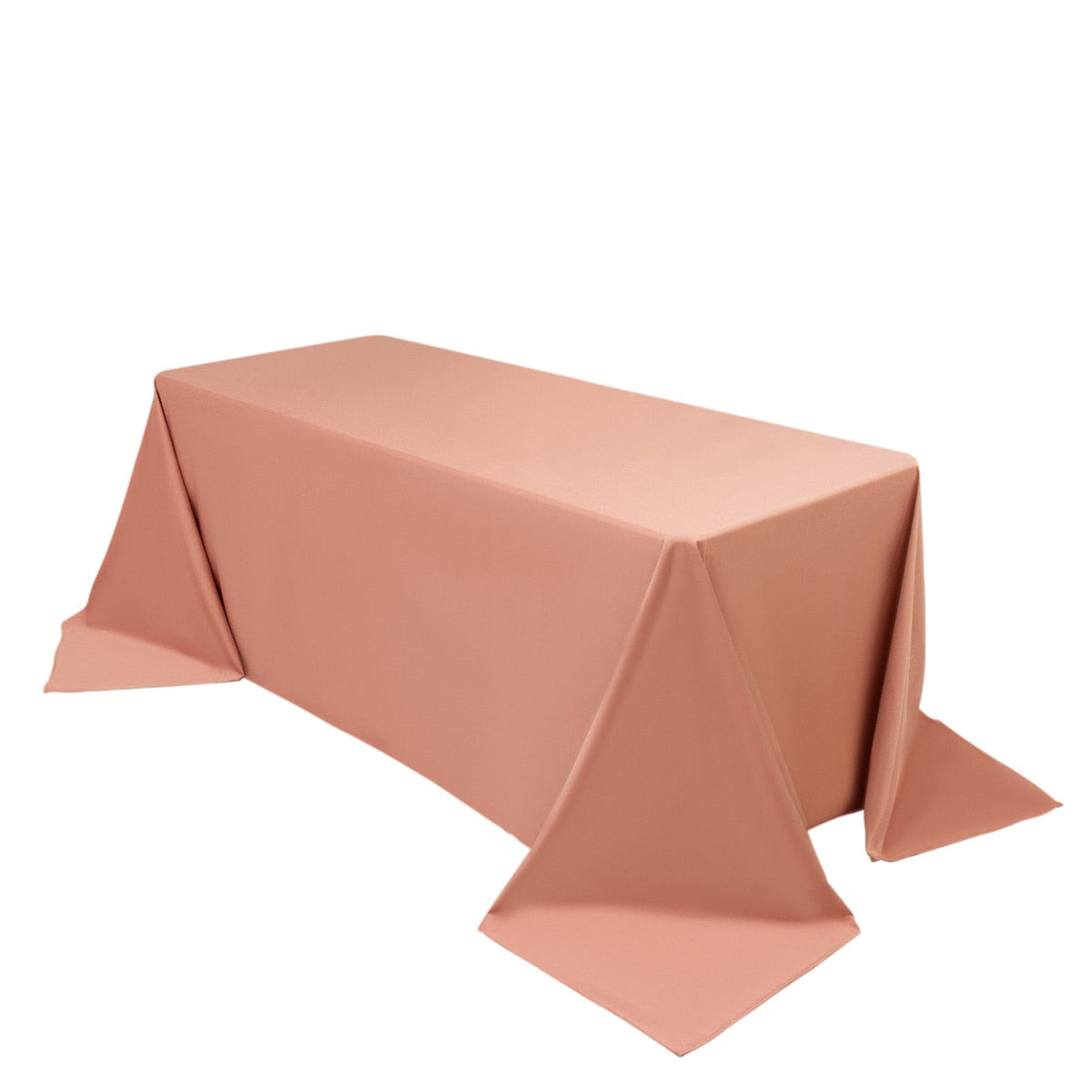 Scuba Rectangular 90"x132" Tablecloth Dusty Rose - Wrinkle Free, Stain Resistant & Seamless Table Cover