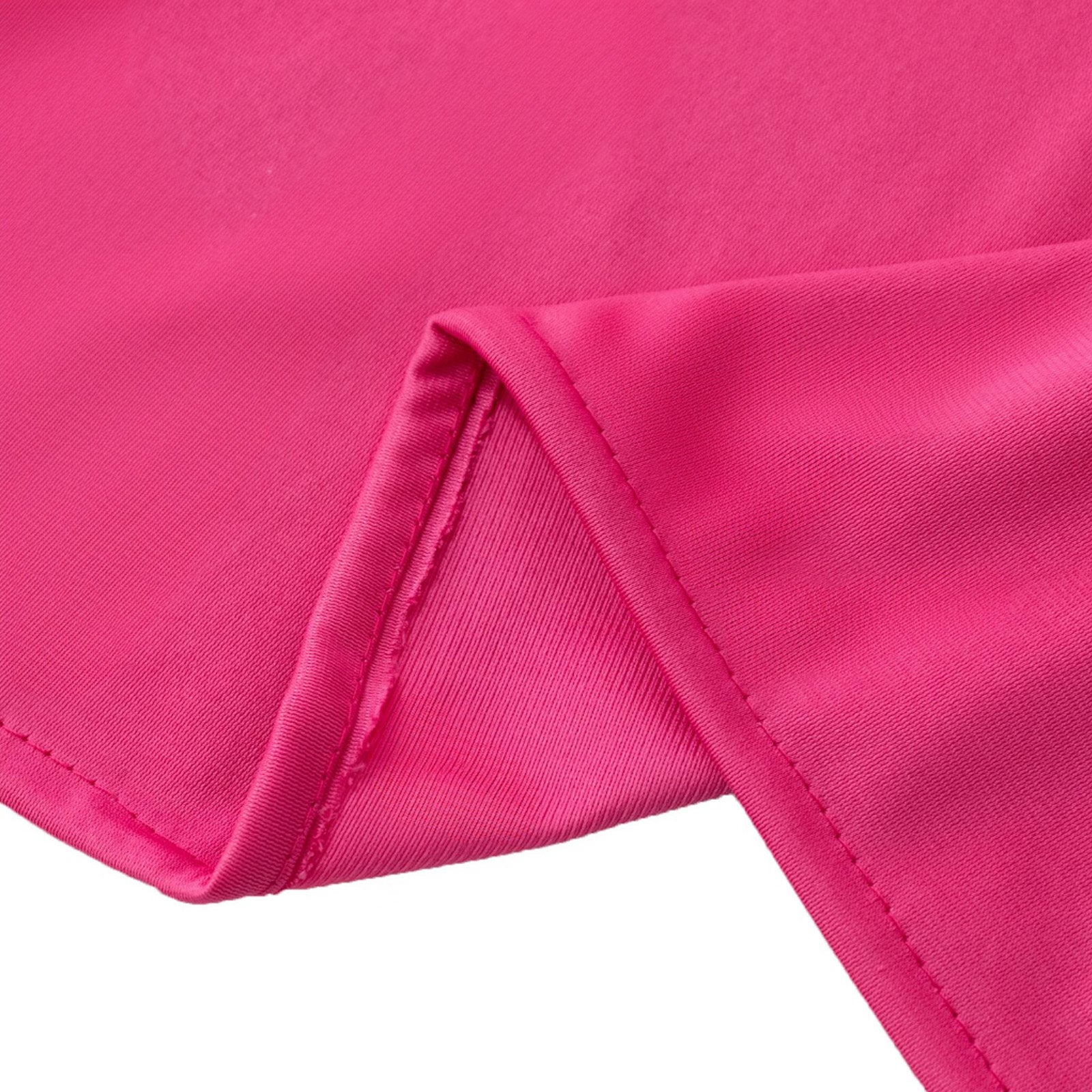 Scuba Rectangular 90"x132" Tablecloth Fuchsia - Wrinkle Free, Stain Resistant & Seamless Table Cover