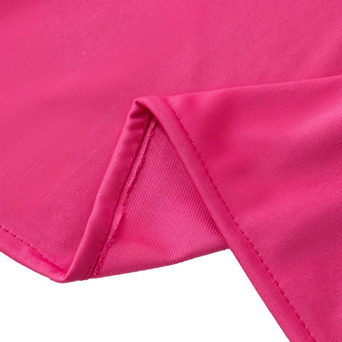Scuba Rectangular 90"x132" Tablecloth Fuchsia - Wrinkle Free, Stain Resistant & Seamless Table Cover