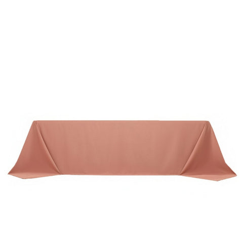 Scuba Rectangular 90"x156" Tablecloth Dusty Rose - Wrinkle Free, Stain Resistant & Seamless Table Cover