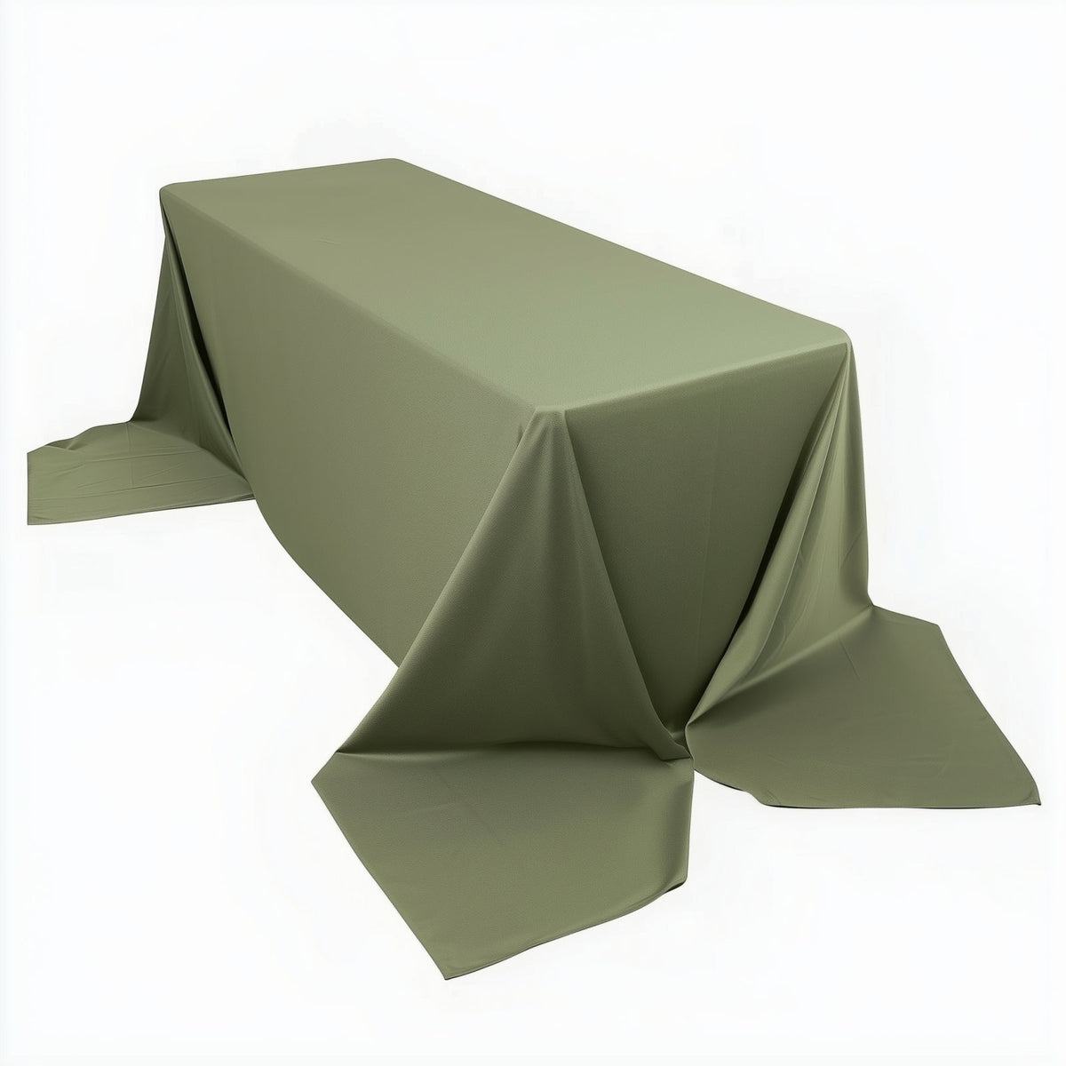 Scuba Rectangular 90"x156" Tablecloth Dusty Sage Green - Wrinkle Free, Stain Resistant & Seamless Table Cover