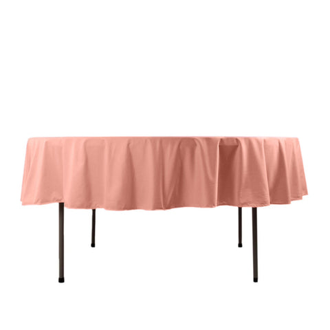 Scuba Round 90" Tablecloth Dusty Rose - Wrinkle Free & Stain Resistant Table Cover