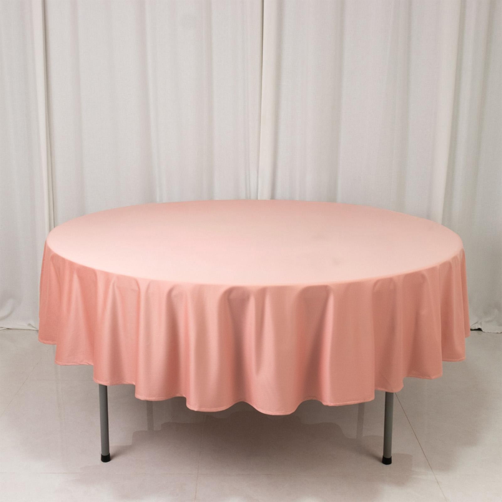 Scuba Round 90" Tablecloth Dusty Rose - Wrinkle Free & Stain Resistant Table Cover
