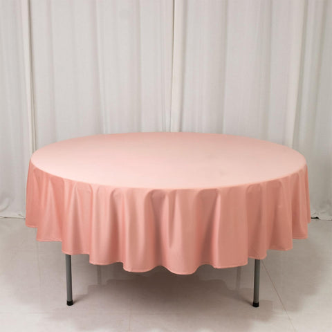 Scuba Round 90" Tablecloth Dusty Rose - Wrinkle Free & Stain Resistant Table Cover