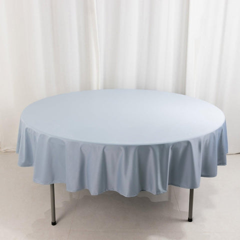 Scuba Round 90" Tablecloth Dusty Blue - Wrinkle Free & Stain Resistant Table Cover