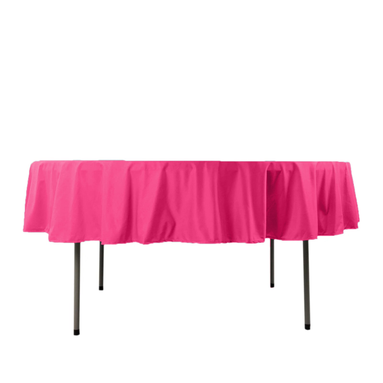 Scuba Round 90" Tablecloth Fuchsia - Wrinkle Free & Stain Resistant Table Cover