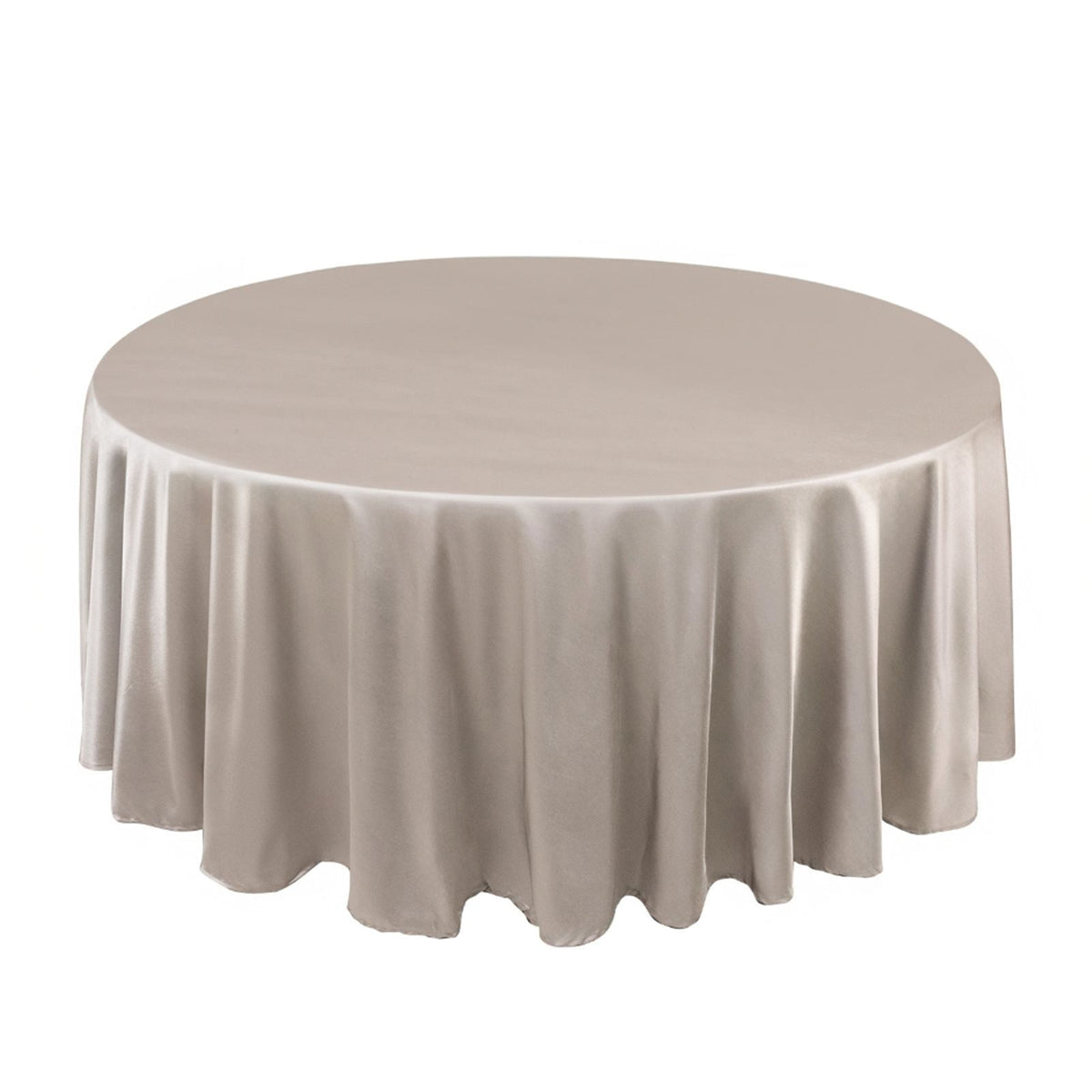 Scuba Round 108" Tablecloth Shimmering Silver - Wrinkle Free & Stain Resistant Table Cover