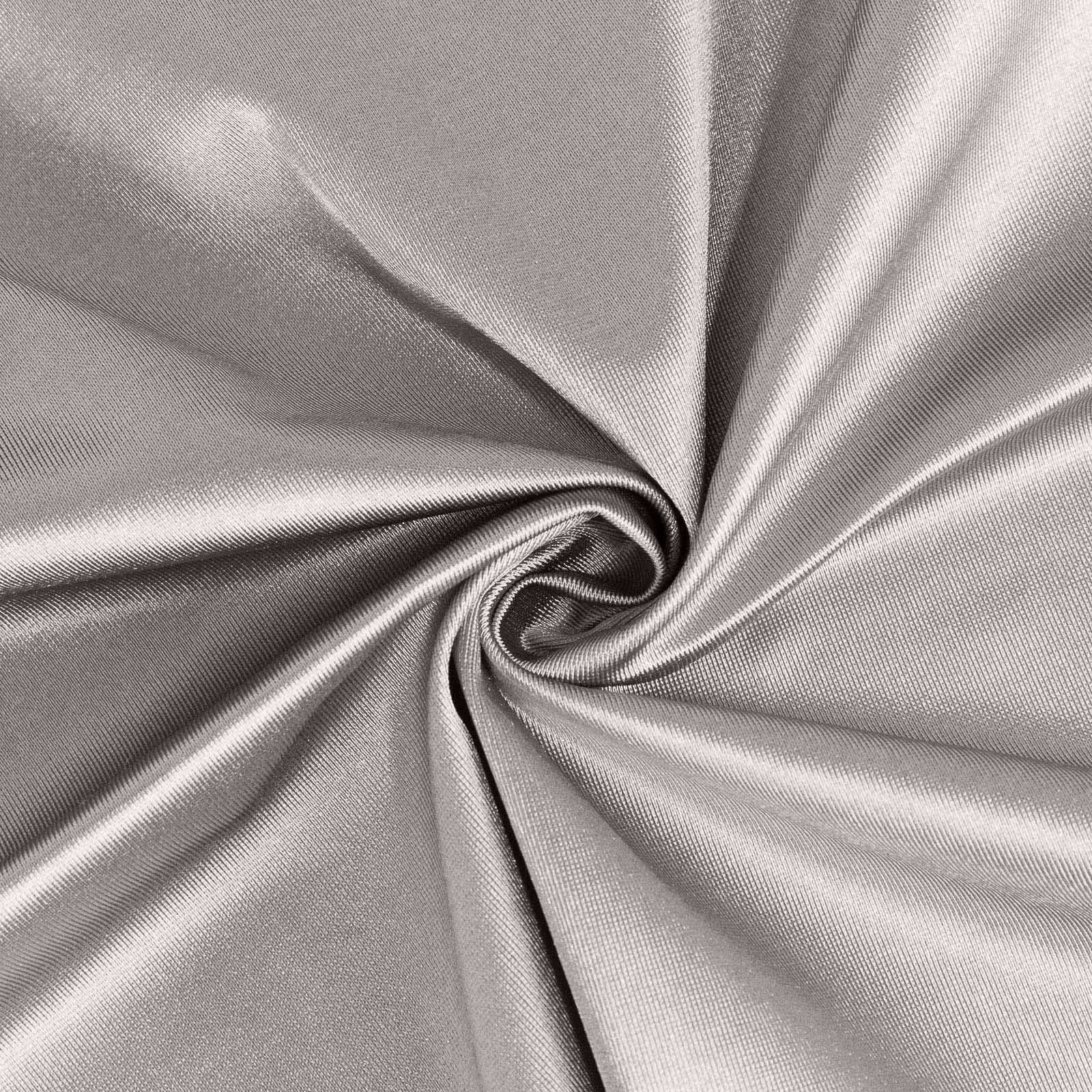 Scuba Rectangular 60"x102" Tablecloth Shimmering Silver - Wrinkle Free & Stain Resistant Table Cover