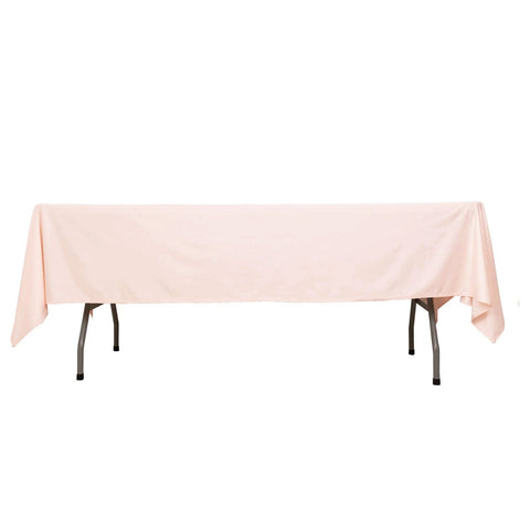 Scuba Rectangular 60"x102" Tablecloth Blush - Wrinkle Free & Stain Resistant Table Cover