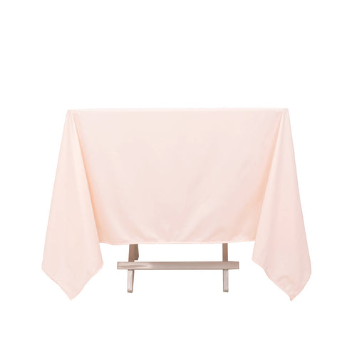 Scuba Square 70"x70" Tablecloth Blush - Wrinkle Free & Stain Resistant Table Cover