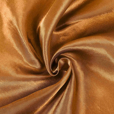 Satin Chair Cover Self-Tie Universal Design Gold - Durable Slip-On Cover for Folding, Dining, Banquet & Standard Chairs