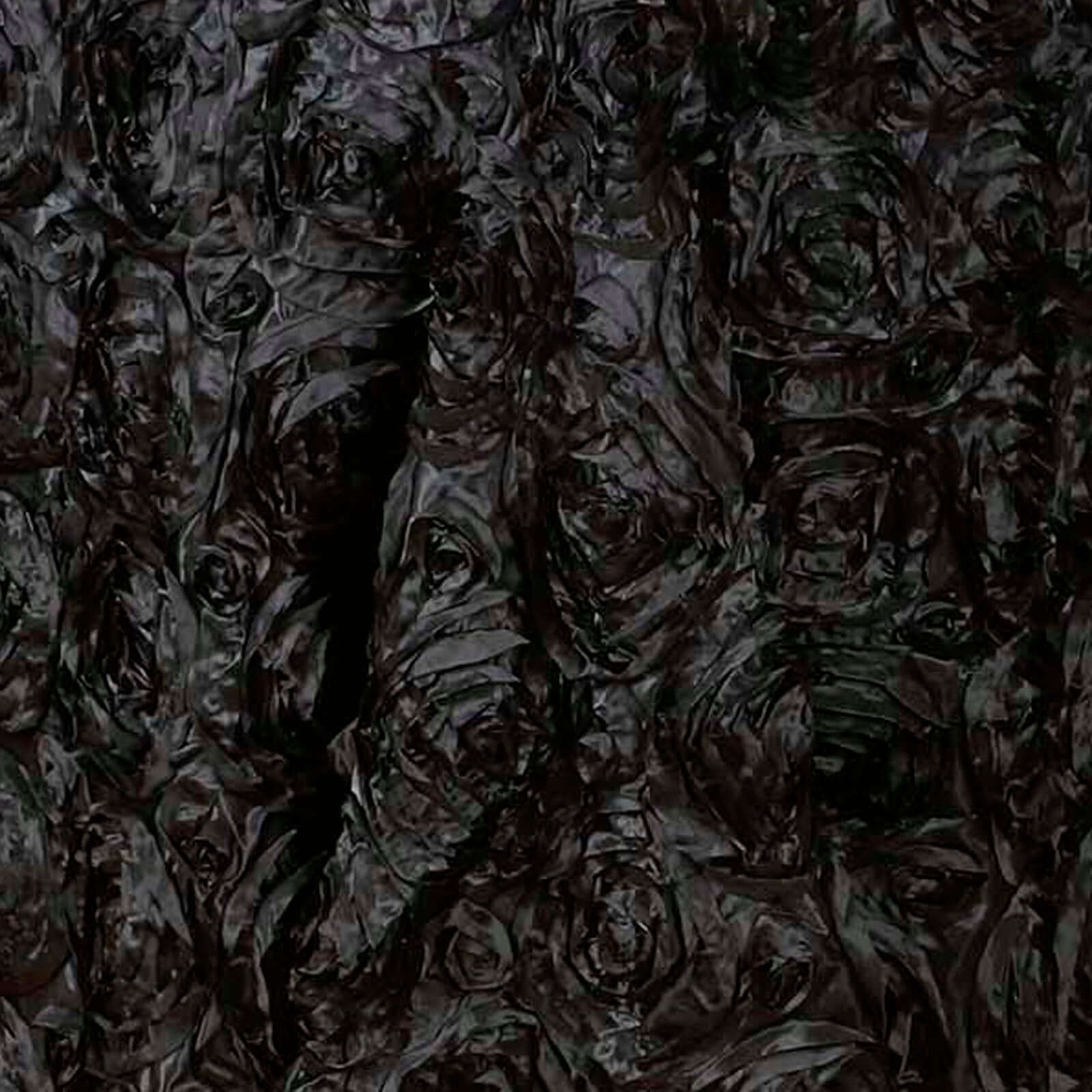 Satin Rosette Chair Cover for Banquet Chairs Black - Stretch Fitted Slip-On Slipcover