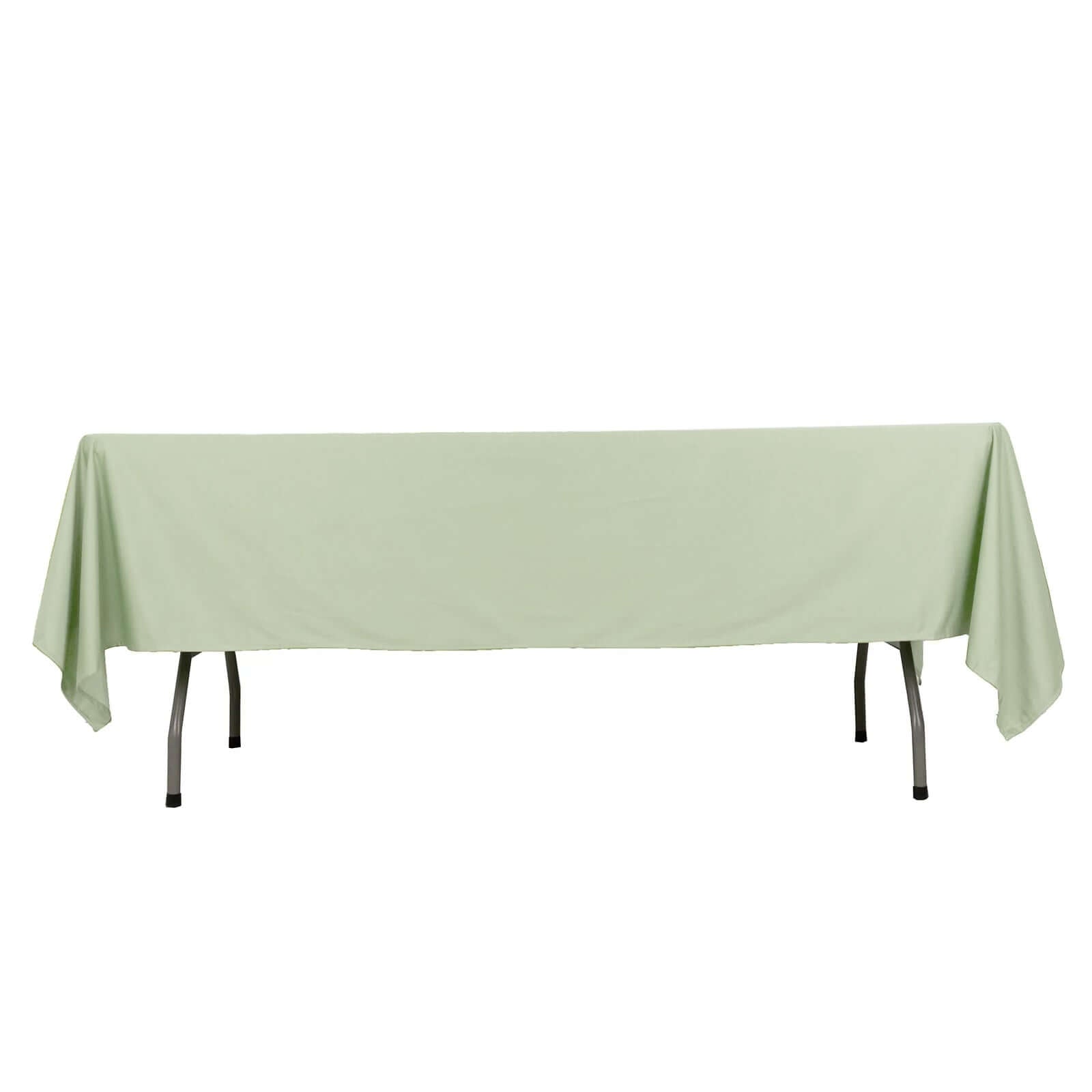 Scuba Rectangular 60"x102" Tablecloth Sage Green - Wrinkle Free & Stain Resistant Table Cover