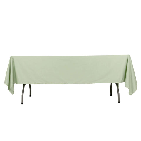 Scuba Rectangular 60"x102" Tablecloth Sage Green - Wrinkle Free & Stain Resistant Table Cover