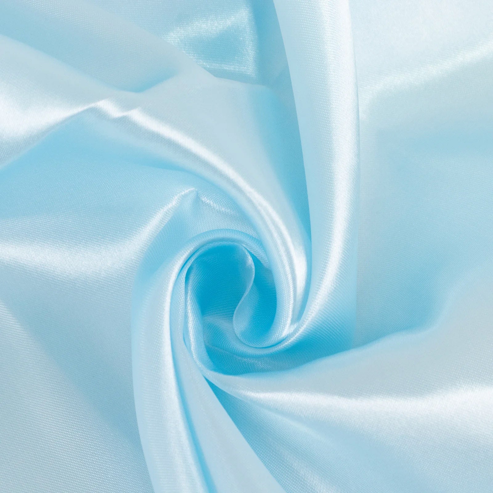 Satin 108" Round Tablecloth Light Blue - Smooth and Lustrous Table Cover
