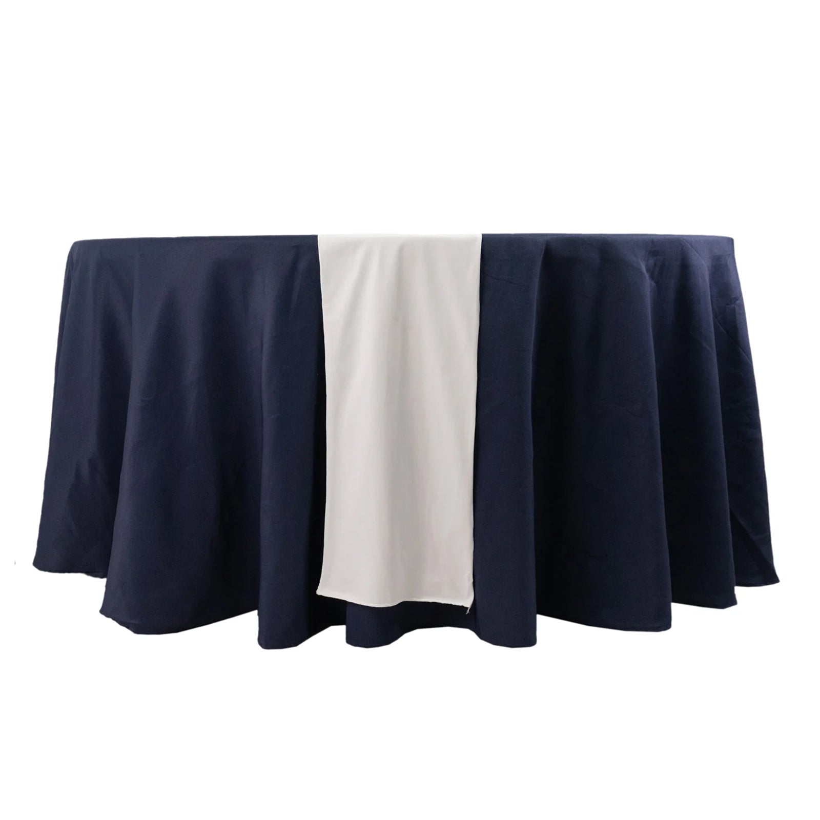 Scuba Polyester 12"x108" Table Runner White - Wrinkle-Free Table Linen for Events & Weddings