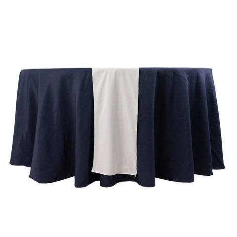 Scuba Polyester 12"x108" Table Runner White - Wrinkle-Free Table Linen for Events & Weddings