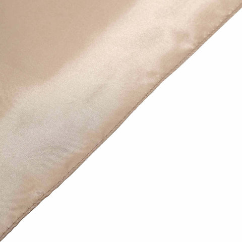 Satin Chair Cover Self-Tie Universal Design Nude - Durable Slip-On Cover for Folding, Dining, Banquet & Standard Chairs