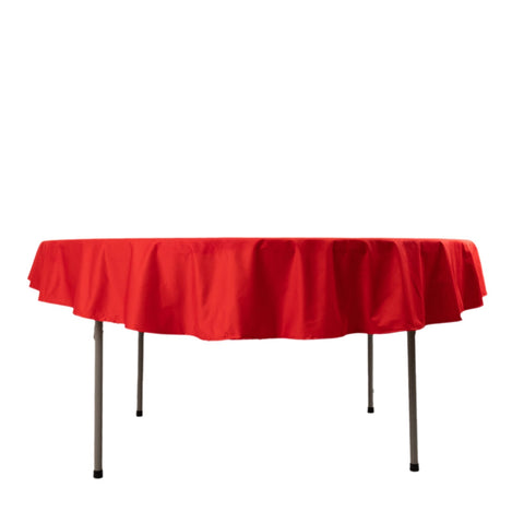 Scuba Round 70" Tablecloth Red - Wrinkle Free & Stain Resistant Table Cover