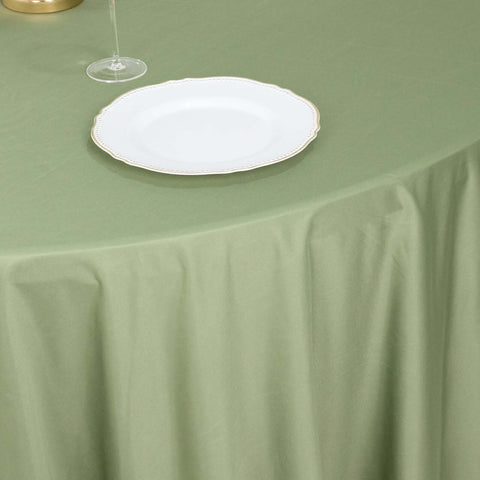 Scuba Round 120" Tablecloth Dusty Sage Green - Wrinkle Free & Stain Resistant Seamless Table Cover
