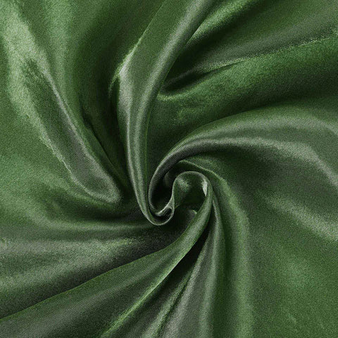 Satin 108" Round Tablecloth Olive Green - Smooth and Lustrous Table Cover