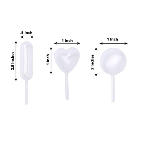 Set of 150 Plastic Dessert Topper Pipette Infusers Clear for Desserts & Drinks 4ml