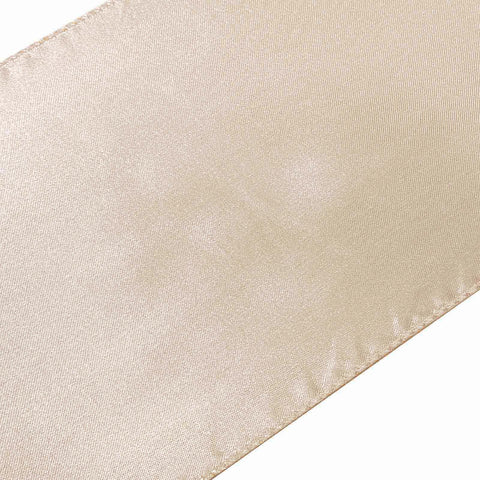 Satin 12"x108" Table Runner Beige - Stylish Table Linen