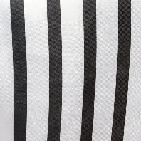Satin 12"x108" Table Runner Black/White Asymmetric Stripe - Modern Chic Table Decor