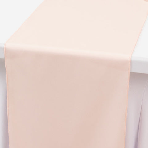 Scuba Polyester 12"x108" Table Runner Blush - Wrinkle-Free Table Linen