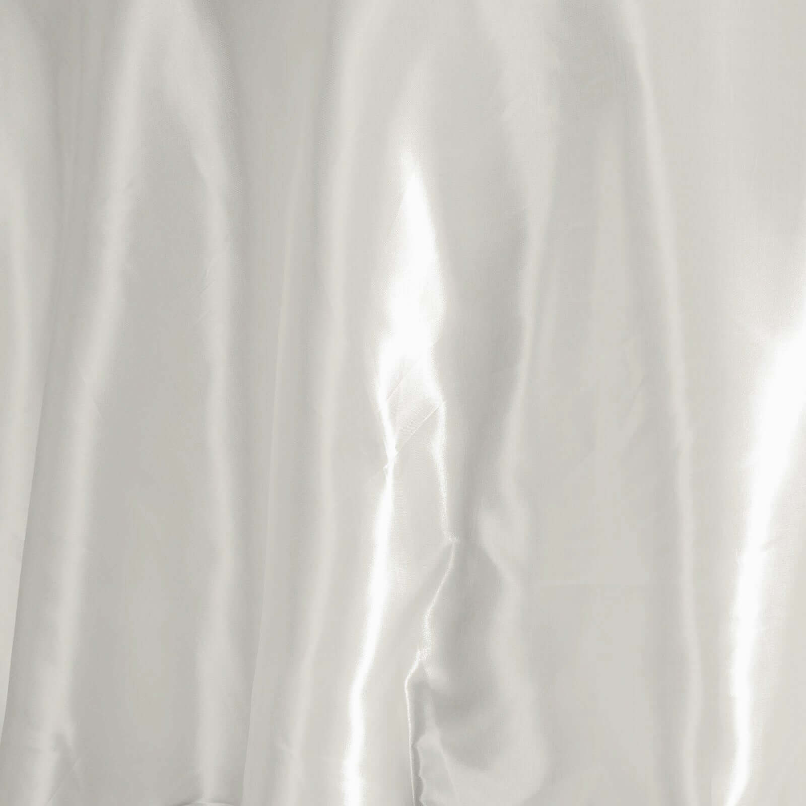 Satin 120" Round Tablecloth Ivory - Stylish Seamless Table Cover