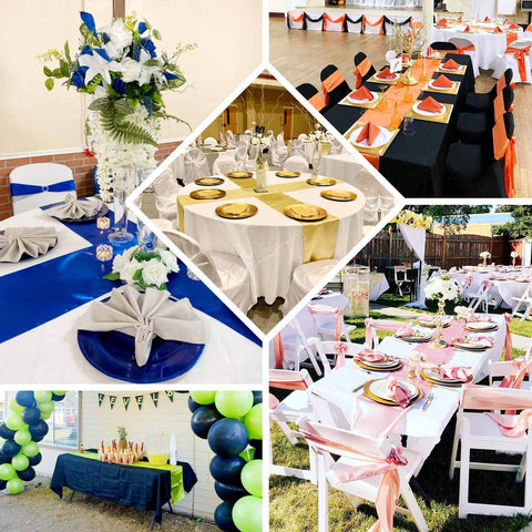 Satin 12"x108" Table Runner Pink - Stylish Table Linen