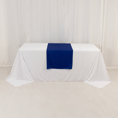 Scuba Polyester 24"x72" Wide Table Runner Royal Blue - Wrinkle-Free Table Linen