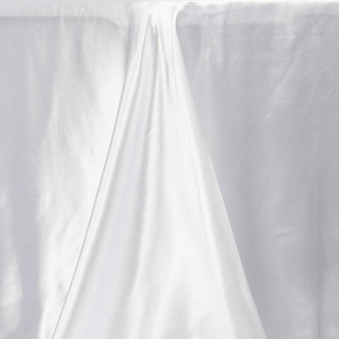 Satin Rectangular 90"x156" Tablecloth White - Seamless Stylish Table Cover for Wedding & Event Decoration