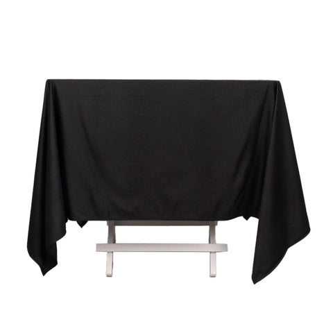 Scuba Square 70"x70" Tablecloth Black - Wrinkle Free & Stain Resistant Table Cover
