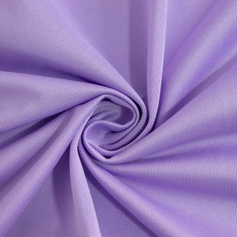 Scuba Round 132" Tablecloth Lavender Lilac - Wrinkle Free & Stain Resistant Seamless Table Cover